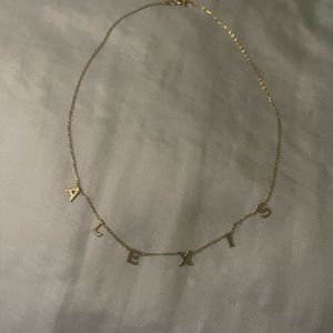 15" - "Alexis" Name Necklace in Gold